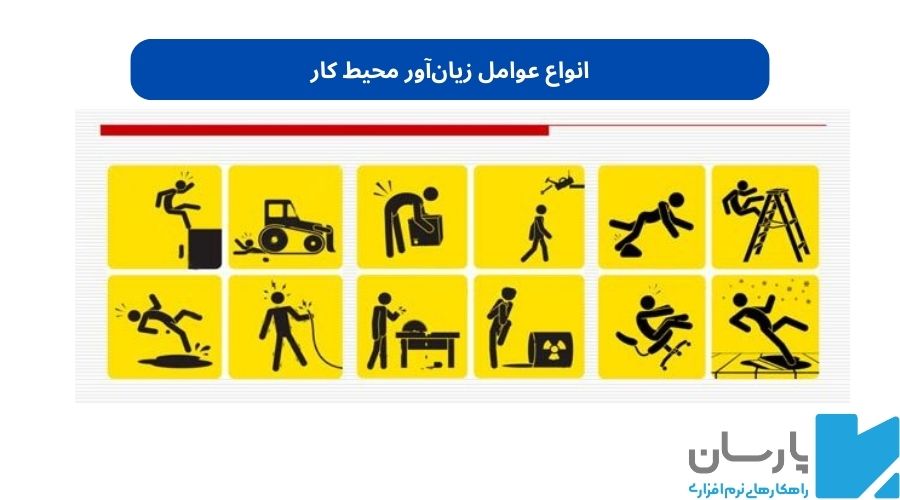انواع عوامل زیان‌آور محیط کار